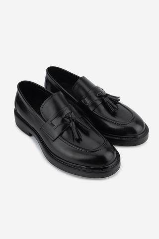 Valmenti Erkek Hakiki Deri Siyah Loafer Ayakkabı 1202 7674-66 Erk Ayk Sk26-27 Sıyah Santo