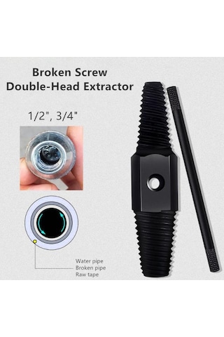 Hasarlı Musluk Boru Vana Kılavuz Seti 2 li Kırık Musluk Çıkarma