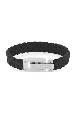 Tommy Hilfiger Thj2790517 Erkek Deri Bileklik Siyah