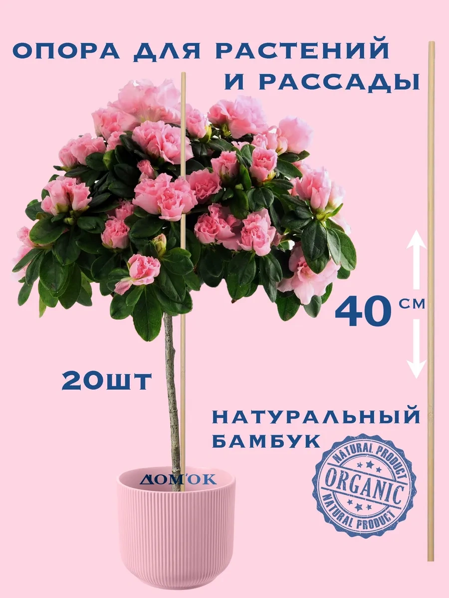 Domkoff Ev Ve Bahçe Bitkileri İçin Bambu Destekler 40 Cm 20 Adet 271846397