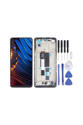 Xiaomi Poco X3 Gt Sayısallaştırıcı İçin Malzeme Lcd Ekran Çerçeveli Tam Montaj