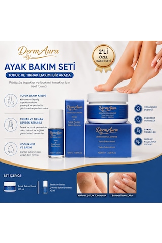 Ayak Bakım Seti Topuk Bakım Kremi 100 Ml + Tırnak Ve Tırnak Çevresi Bakım Serumu 10 Ml