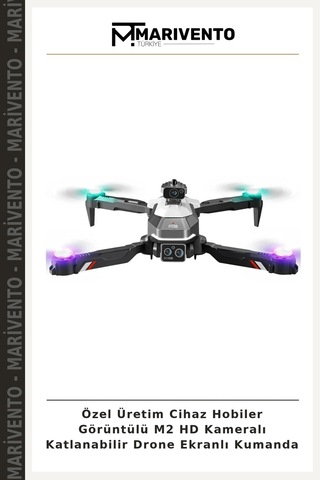 Özel Üretim Cihaz Hobiler Görüntülü M2 Hd Kameralı Katlanabilir Drone Ekranlı Kumanda