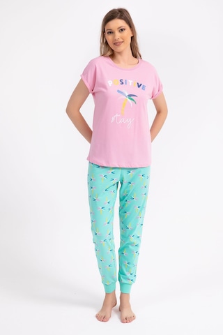 Rolypoly Positive Stay Pembe Kadın Pijama Takımı