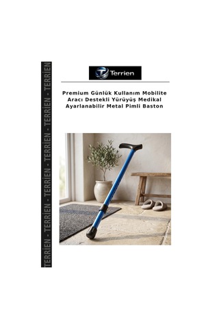 Premium Günlük Kullanım Mobilite Aracı Destekli Yürüyüş Medikal Ayarlanabilir Metal Pimli Baston