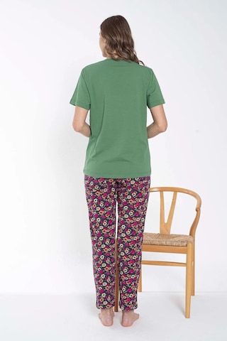Senfoni Kadın Bisiklet Yaka Çiçek Desenli Pijama Takımı 6032 -1 Adet 001