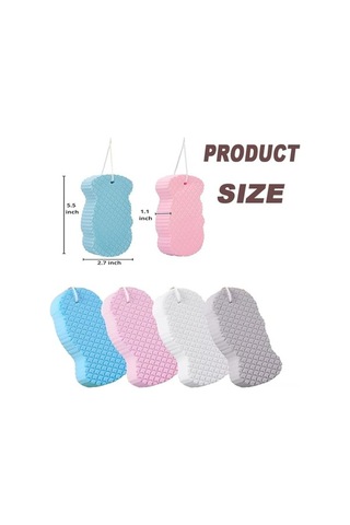 Fortunelane 2 Adet 3d Duş Sporu - Yumuşak Pva Deri Ölü Hücrelerini Temizleyen Kuru Cilde Uygun Gelen Alet Diğer