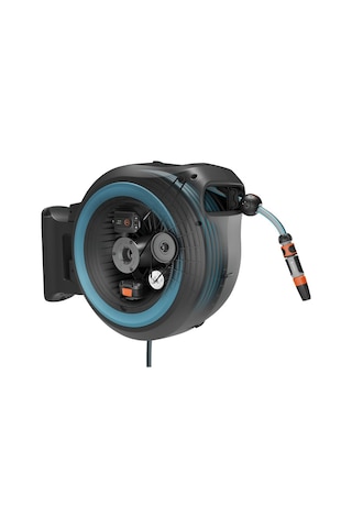 Gardena 18645-20 Akülü Duvara Monte Hortum Kutusu Powerroll Xxl Seti 40 M