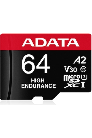 Adata 64 Gb High Endurance Microsdxc 4k U3 V30 A2 Hafıza Kartı
