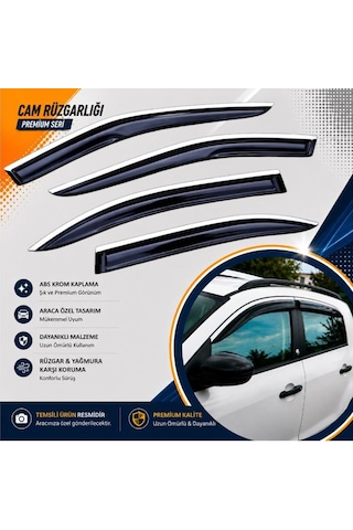 Citroen Xsara Mügen Cam Rüzgarlığı Abs Nikelaj Krom Cam Rüzgarlığı 1998-2005 Arası 4 Lü Takım