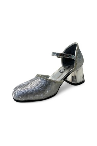 562 Kız Çocuk Topuklu Abiye Ayakkabı Gümüş