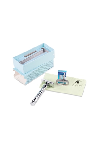 Pearl Shaving Krom Taraksız Jiletli Tıraş Makinesi Manuel