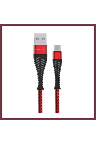 Storeşahin Konfulon S61 Micro Usb Kablo 1.2m 2.1a - Kırmızı Shn0720