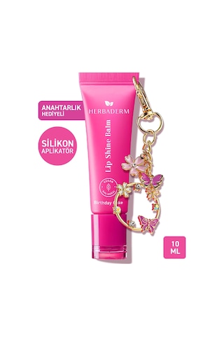 Herbaderm Birthday Cake Aromalı Parlatıcı Dolgunlaştırıcı ve Onarıcı Vegan Dudak Balmı 10 ML