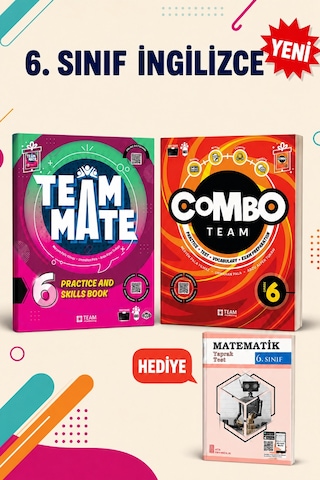 6.sınıf Team Mate Practice Book + Combo Metematik Yaprak Test Hediyeli