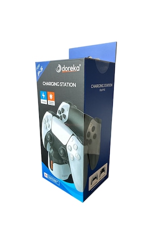 Doreka Ps5 Dualsense Şarj İstasyonu Playstation 5 Uyumlu Charging Station - Tp5-1501s Beyaz