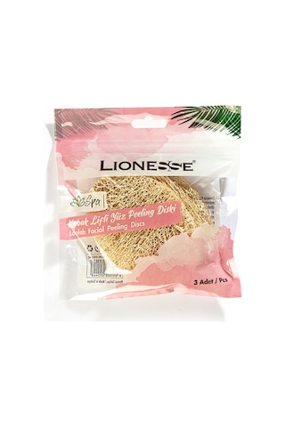 Lionesse Kabak Lifli Yüz Peeling Diski 3 Lü L-447 %100 Doğal, Cilt Yenileyici, Gözenek Arındırıcı