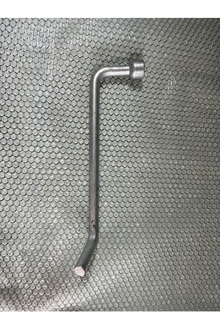 24 Mm Bijon Anahtarı Kalın L Tip Çelik Eğri Kol