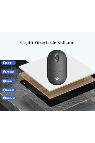 Hp TLM1 2,4Ghz Wireless Bluetooth Kablosuz Sessiz Mouse Siyah