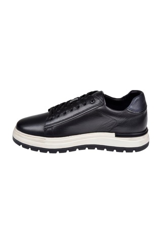 Voyager Hakiki Deri Erkek Spor Ayakkabı Sneaker Voy-387 Siyah Siyah