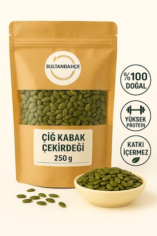 Çiğ Kabak Çekirdeği İçi Katkısız, Kavrulmamış, Doğal Atıştırmalık 250g Diğer