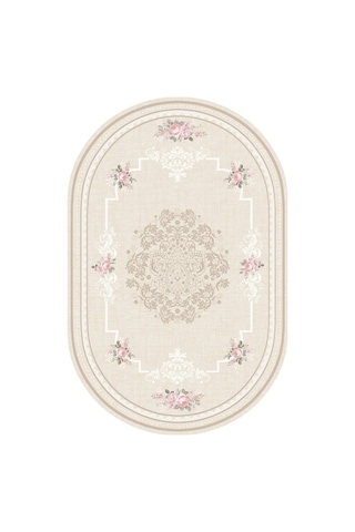 Brillant Latex Oval Kaymaz Taban Halı-Garden Hle11312.804-(150X23