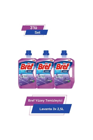 Bref Yüzey Temizleyici Lavanta 3x 2.5l 3'lü Set set-hnkdtj-5281-6234