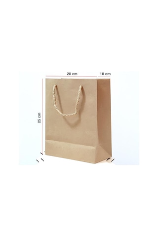 Kraft Karton Çanta 25 Adet 20X25X10 Cm