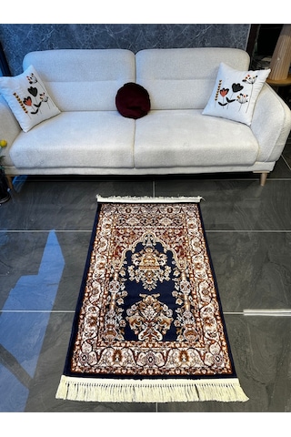 Seccade Dokuma Halı Seccade Püsküllü 80x125 Mavi
