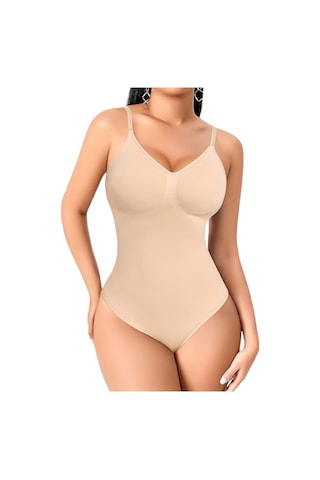 Mood Agenda Kadın İnce Askılı Çıtçıtlı Slip Body Korse Ten Ten Rengi