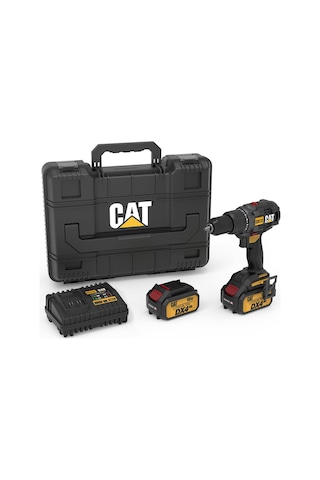 Cat DX12.2 18V/4.0AH Li-Ion Çift Akülü Kömürsüz Şarjlı Darbeli Matkap