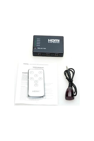 Es Line Kumandalı 5 Port Full Hd 1080P Hdmı Switch 3D V1.4