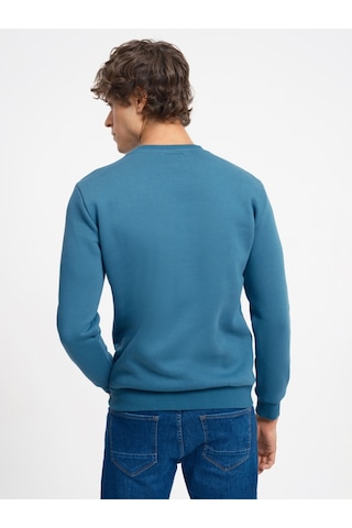 Regular Fit Erkek Sweatshirt Mavi