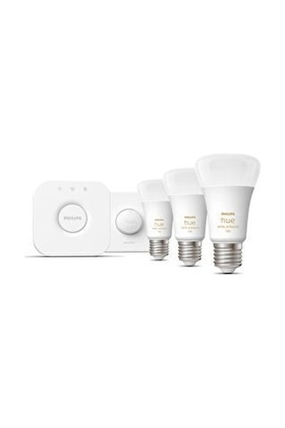 Philips Hue 3'lü Akıllı Butonlu E27 Bluetooth Özellikli Beyaz Ambiyans Akıllı Başlangıç Seti Beyaz