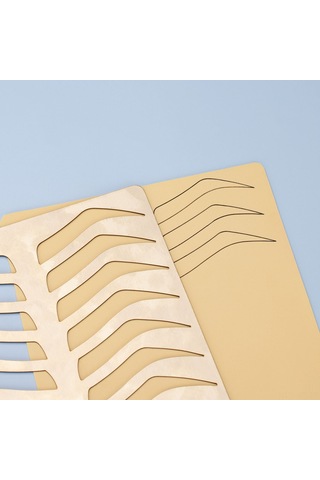 Wezone Stainless Steel Göz Kaşı Ve Dudak Desen Şablonu - Profesyonel Ve Başlangıç Seviyesi İçin Uygun, Tekrarlı Kullanım, Hassas Şekillendirme