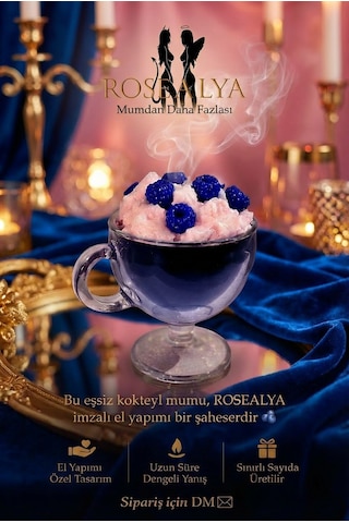 Blueberry Cocktaıl-el Yapımı Yaban Mersinli -şık-mum Lavicert