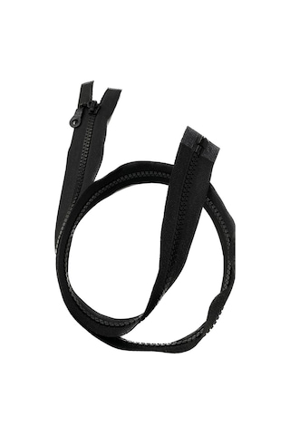 Mont Fermuarı 80cm Siyah Kemik Dişli