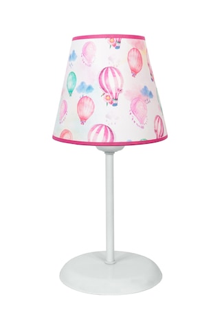 Şenay Aydınlatma Çocuk Odası Konik Kumaş Abajur-Pembe Balon Diğer