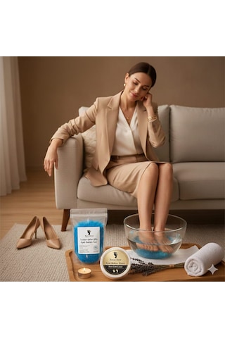 Ayak Bakım Tuzu Lavanta 750 G + Ayak Bakım Kremi 125 Ml 2 Li Spa Bakım Seti