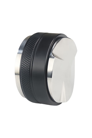 Qingmipy Paslanmaz Çelik 58mm 2 Si 1 Arada Kahve Dağıtıcı Ve Sıkıştırıcı, Ayarlanabilir Yükseklikli Espresso Aksesuarı Siyah