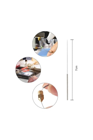 Koodmax 3d Yazıcı 0.4mm Nozzle Temizleme İğnesi Paslanmaz Çelik - 5 Adet