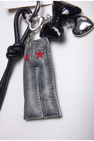 Gri Siyah Çoklu Obje Charm Anahtarlık Telefon Denim Ve Çanta Aksesuarı