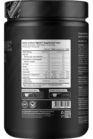 Kingsize Nutrition Arginine Complex Powder 1000 Gr