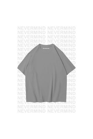 Nevermınd Unisex Burning Peace Baskılı %100 Pamuk Oversize Tişört Antrasit Antrasit