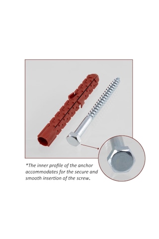 Delikli Tuğla Gaz Beton İçin 4adet 10mm Dübel Seti Altıgen Başlı Vida Metal Sabitleme 10mm