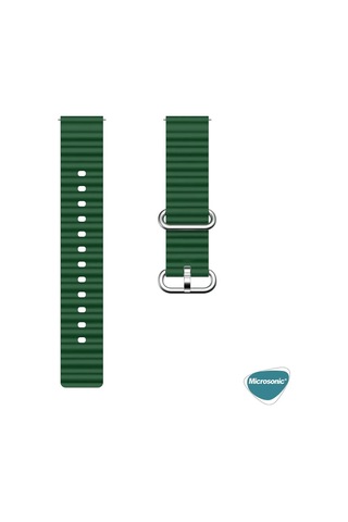 Microsonic Samsung Uyumlu Gear S3 Classic Kordon Ocean Band Yeşil