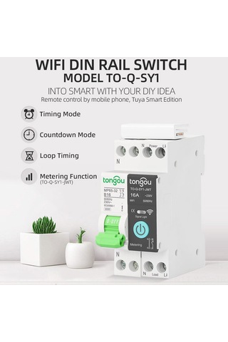 Neevoyu Siyah Ölçümlü Wifi Akıllı Devre Kesici 1p-10a: Uzak Kontrol, Zamanlama Modları, Alexa-google Uyumlu, Akıllı Ev Telefon Uygulaması İle