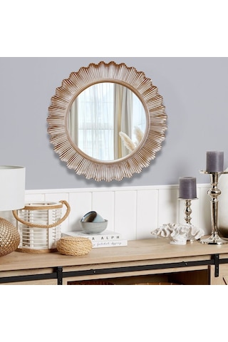 Flashy Yuvarlak Ayna Vizon Ceviz