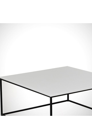 Poly Beyaz Orta Sehpa Metal & Orta Masa / Metal Ayaklı Sehpa