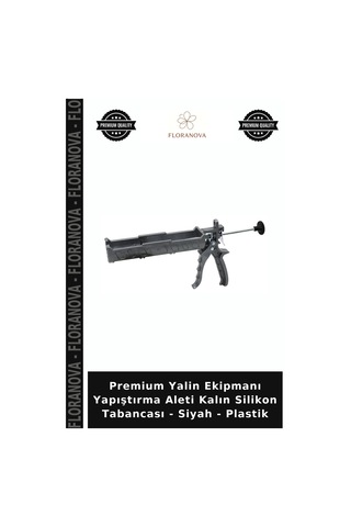 Premium Yalin Ekipmanı Yapıştırma Aleti Kalın Silikon Tabancası - Siyah - Plastik
